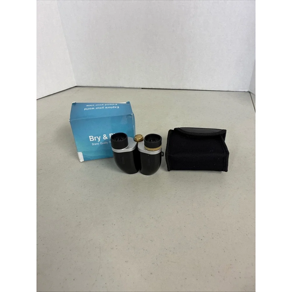 Bry & BVL 8x22 UCF Compact Binoculars Black Silver Gold Field 7.1 Case Box NEW